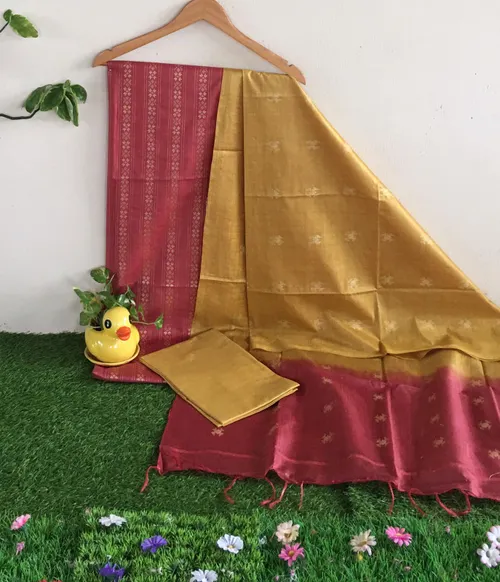 “Premium Banarasi Katan Silk Unstitched Salwar 